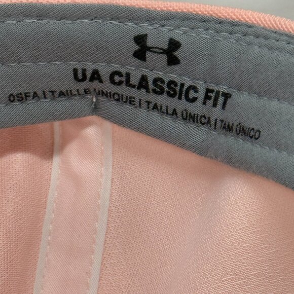 Under Armour Defiant Hat Cap Womens Pink Spellout Strapback Adjustable Classic - Picture 8 of 12